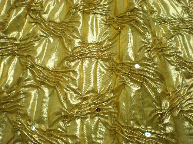 1.Gold crincle Lame With Sequins